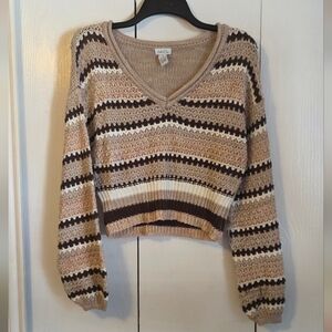 Boho Cropped Sweater